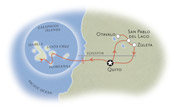 Ecuador and Galapagos map